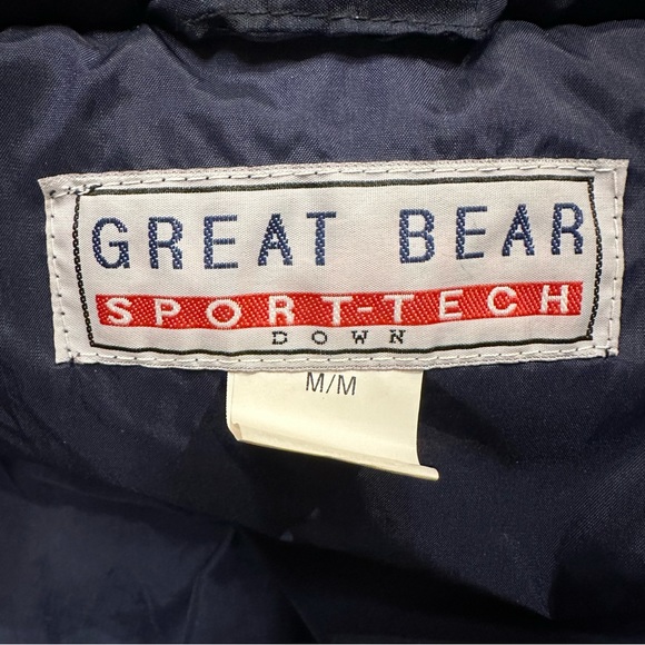 Men’s Vintage Down-Filled Puffy Blue Jacket Medium - Picture 8 of 13